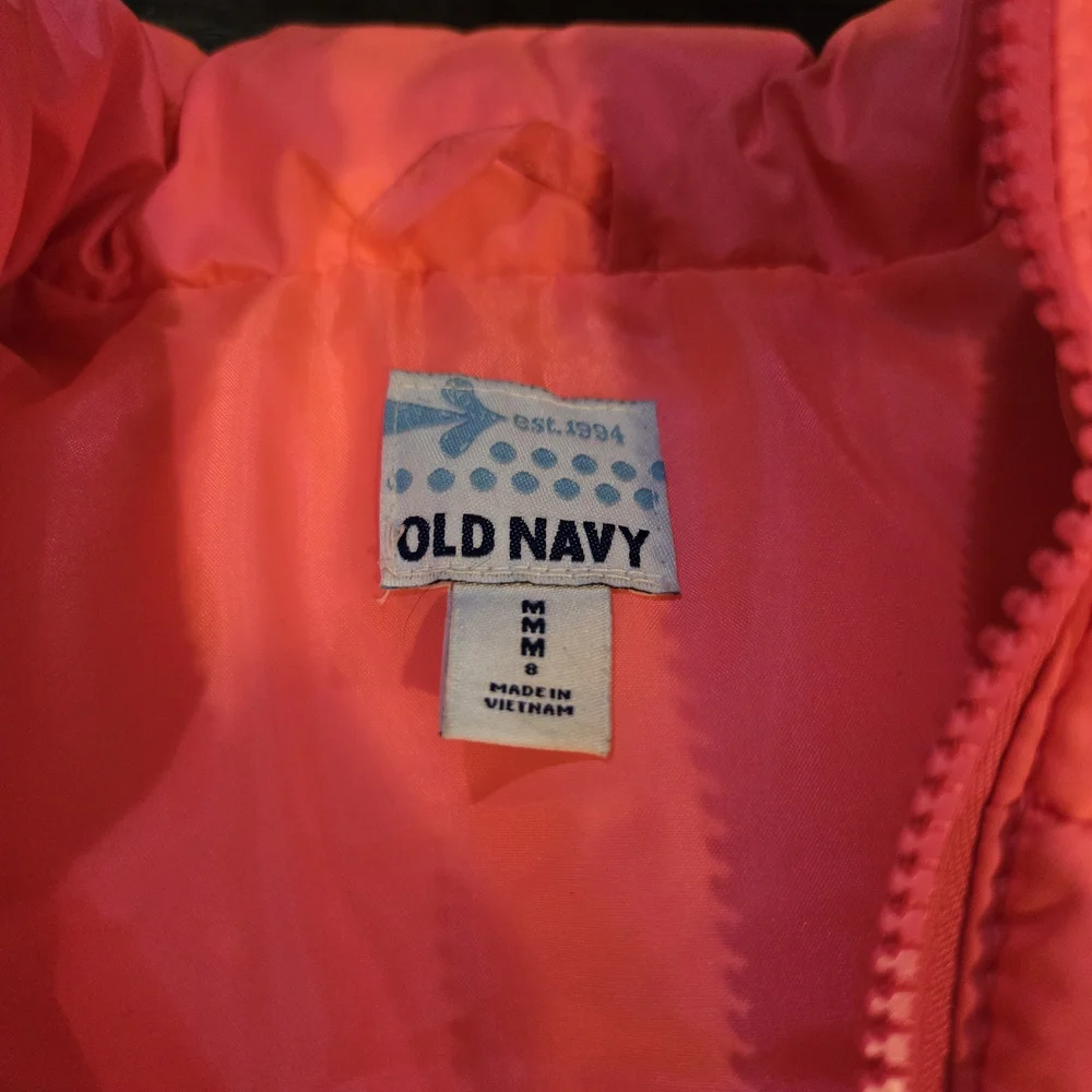 Old Navy Coral Puffer Vest